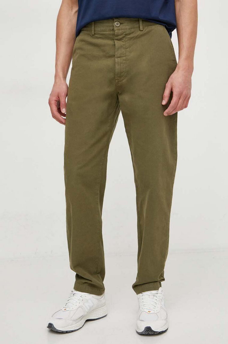 Pepe Jeans spodnie REGULAR CHINO męskie kolor zielony proste PM211643
