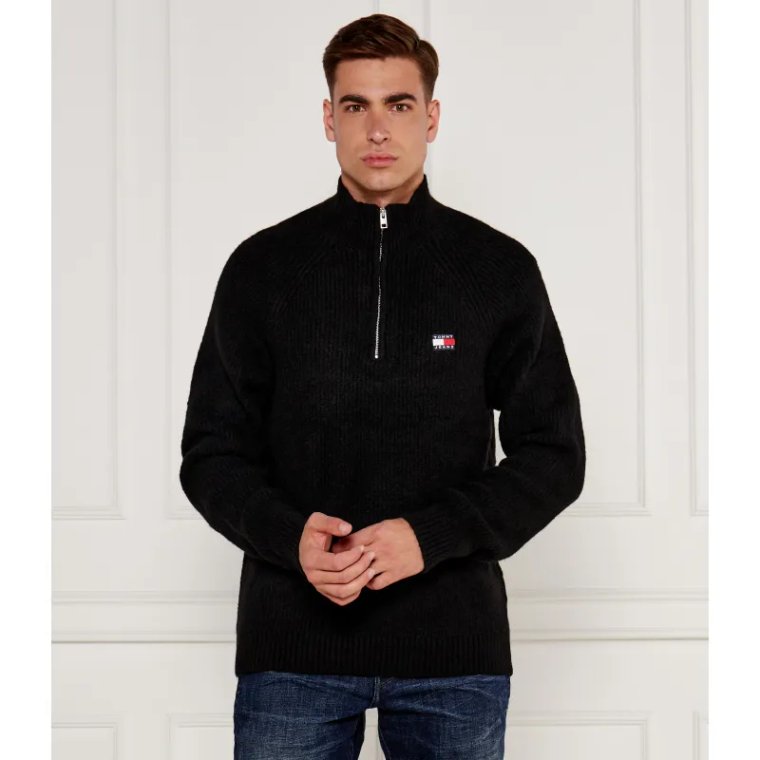 Tommy Jeans Sweter | Regular Fit | z dodatkiem wełny