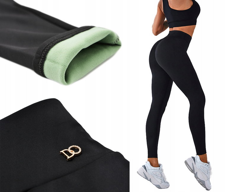 Legginsy Getry Fitness Kryjące Ocieplane XL/XXL