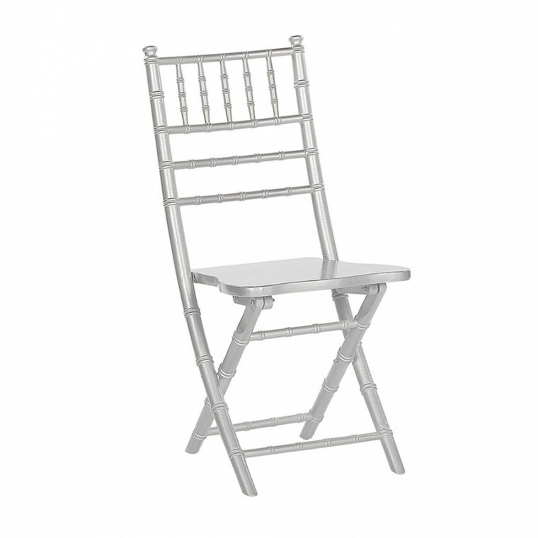 Zestaw 4 krzeseł drewniany srebrny MACHIAS kod: 4251682236126