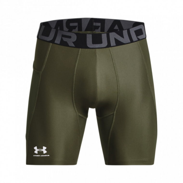 Męskie legginsy krótkie treningowe Under Armour UA HG Armour Shorts - khaki