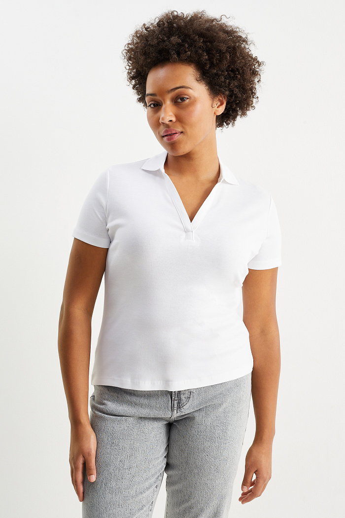 C&A Koszulka polo basic, Biały, Rozmiar: XL