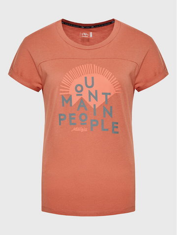 T-Shirt BirnmoosM. 34153-1-8583 Pomarańczowy Regular Fit