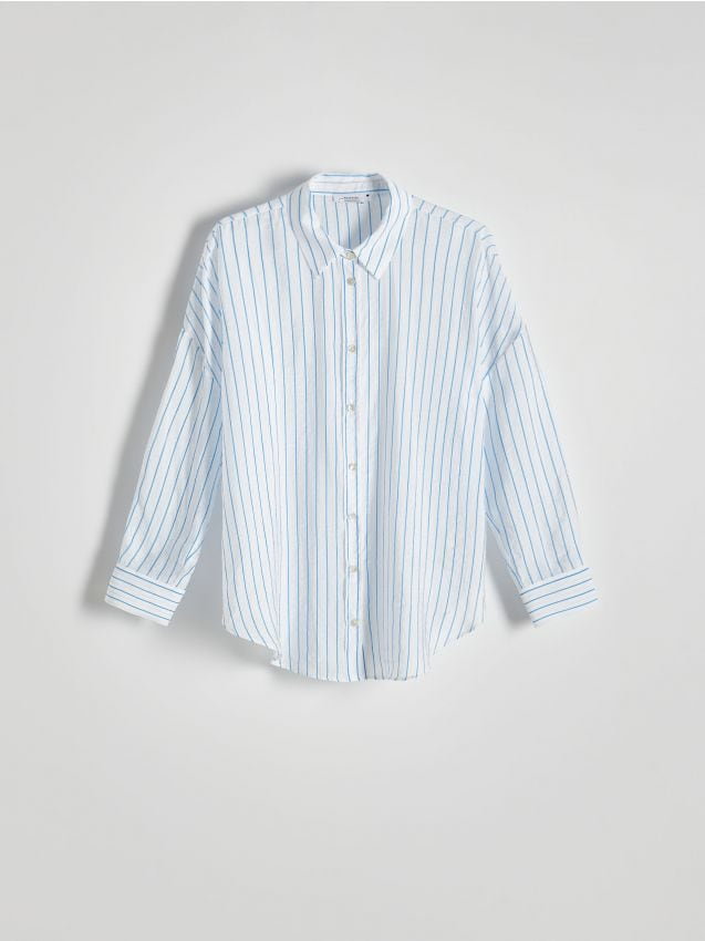 Reserved - Koszula w paski - jasnoniebieski