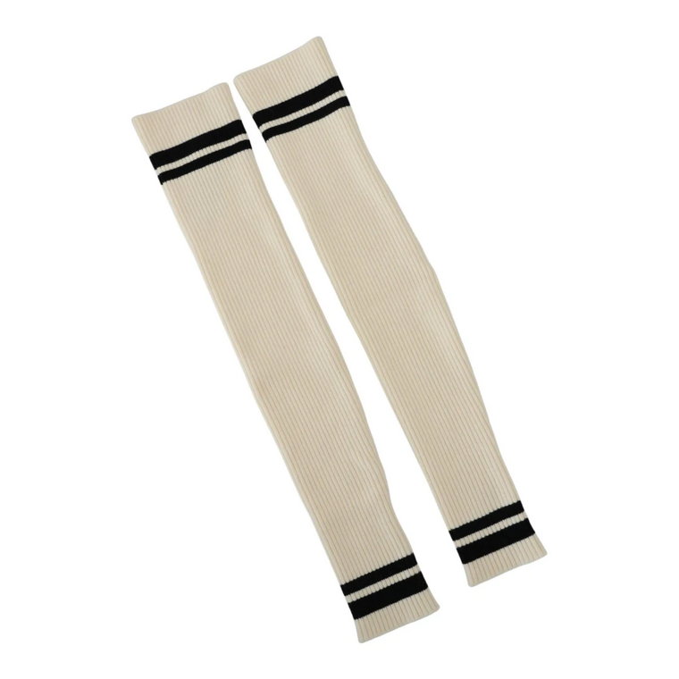 Białe Wełniane Skarpety na Ogrzewacze Nóg z Logo Dolce & Gabbana