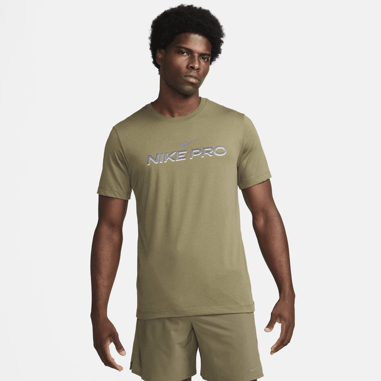 Męski T-shirt do fitnessu Nike Dri-FIT - Zieleń