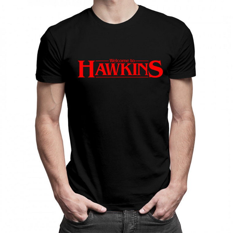 Welcome to Hawkins - męska koszulka z nadrukiem