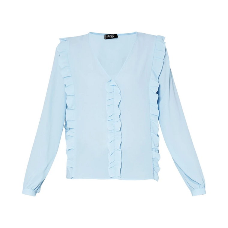 Elegancka bluzka z falbanami z georgette Liu Jo