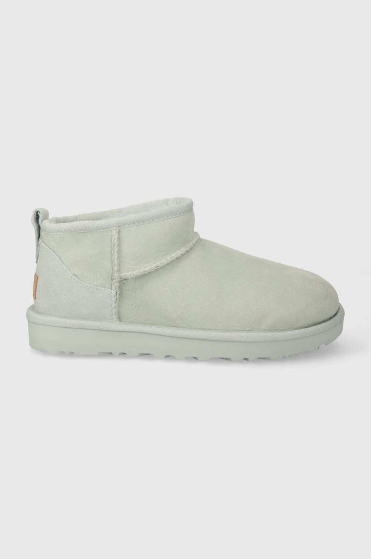 UGG śniegowce zamszowe Classic Ultra Mini kolor szary 1116109