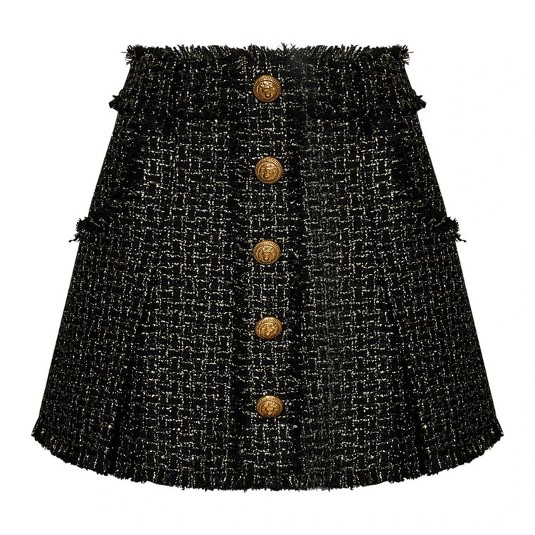 Zachwycająca Czarno-Złota Spódnica - Aw23 Balmain