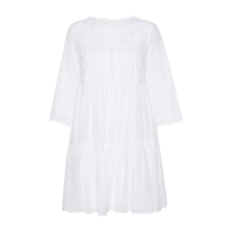 Biała Sukienka Optyczna Ermanno Scervino