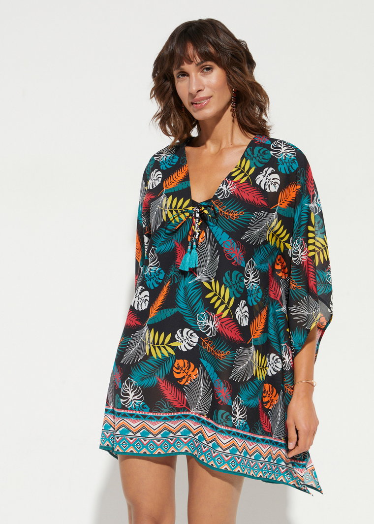 Sukienka tunikowa plażowa z szyfonu
