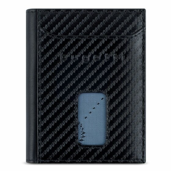 bugatti Secure Slim Portfel Ochrona RFID Skórzany 8 cm schwarz