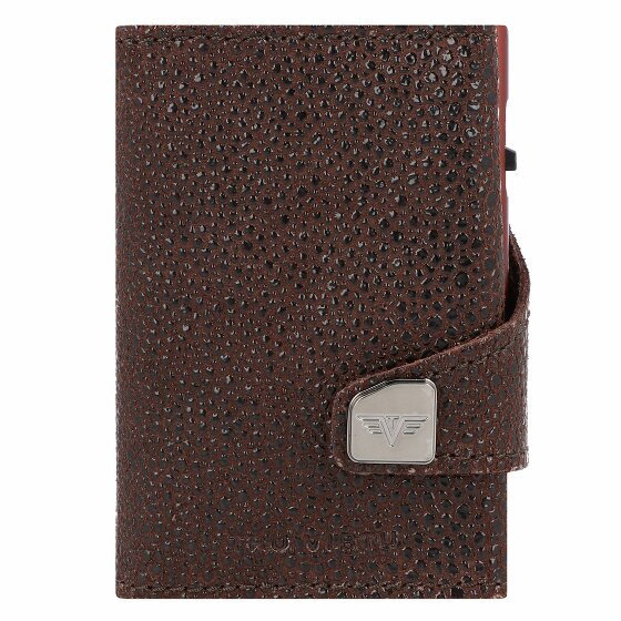 Tru Virtu Etui na karty kredytowe Click & Slide Portfel RFID Skóra 6,5 cm brown-brown