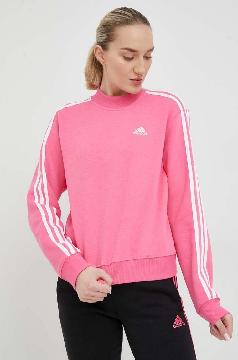 adidas bluza damska kolor różowy gładka