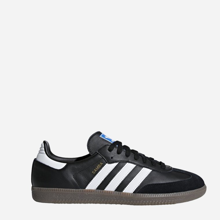 Tenisówki męskie ze skóry naturalnej adidas Originals Samba OG B75807 46.5 (11.5UK) 30 cm Czarne (4059811988522). Trampki męskie