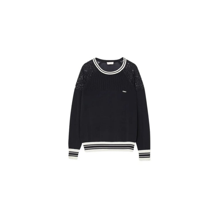Sweter z panelem koronkowym - Ta3004-Ms36L Liu Jo
