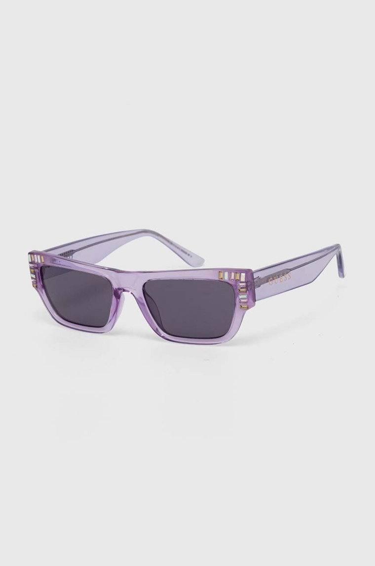 Guess okulary przeciwsłoneczne damskie kolor fioletowy GU7902_5380Y