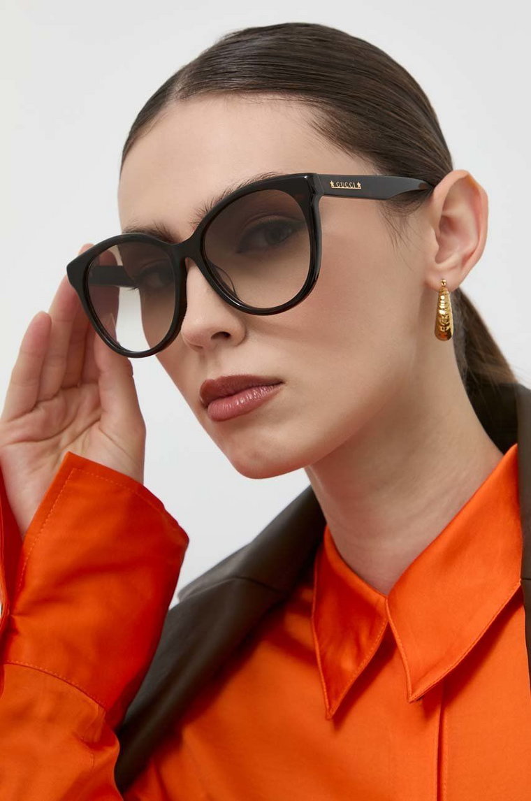 Gucci okulary przeciwsłoneczne damskie kolor brązowy GG1171SK