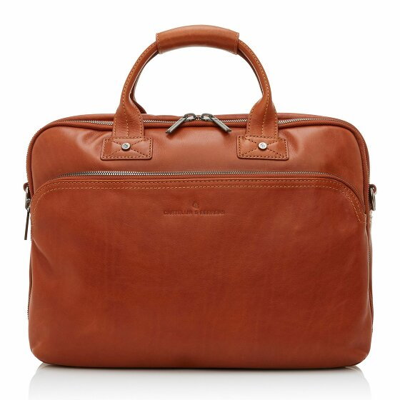 Castelijn & Beerens Firenze Briefcase RFID Leather 43 cm Komora na laptopa lightbrown