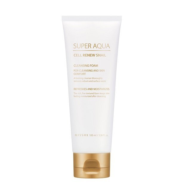 Missha, Super Aqua, pianka myjąca z ekstraktem ze śluzu ślimaka, 100 ml