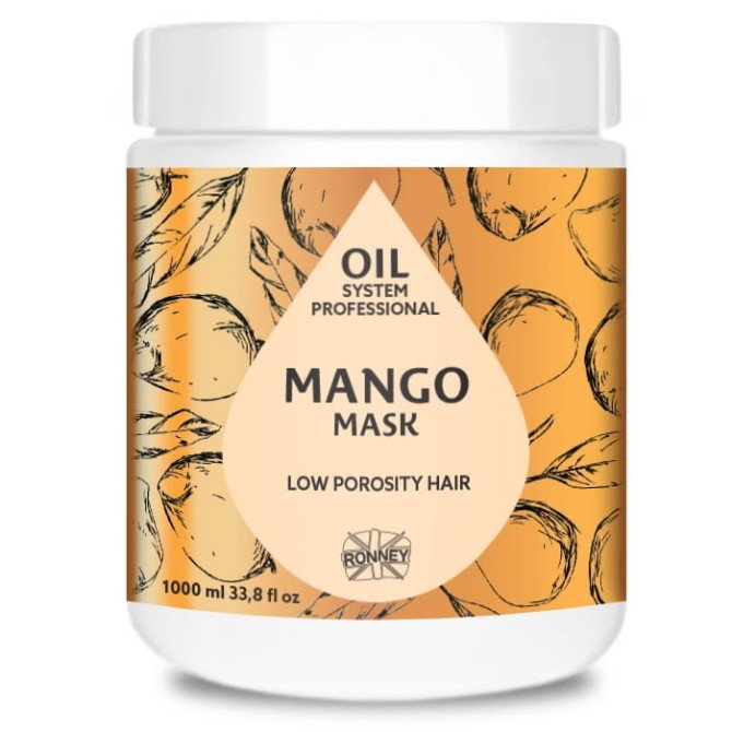 Ronney Professional Oil System Low Porosity Hair maska do włosów niskoporowatych Mango 1000ml