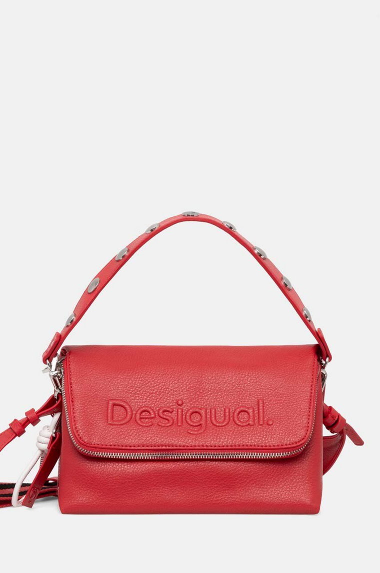 Desigual torebka HALF LOGO VENECIA kolor czerwony 24WAXPA0