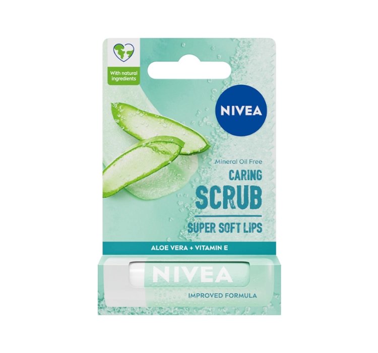 NIVEA SUPER SOFT LIPS PEELING DO UST ALOE VERA 4,8G