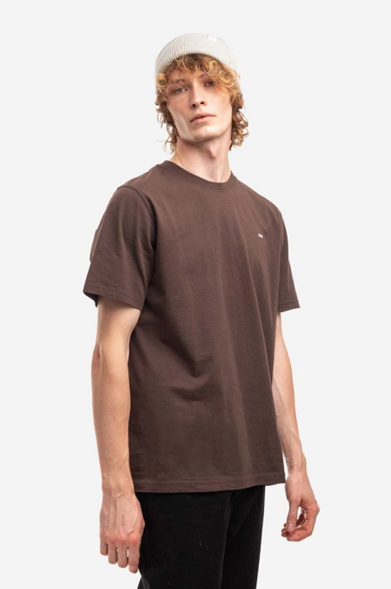 Wood Wood t-shirt bawełniany Sami Classic T-shirt kolor brązowy gładki 12235721.2491-DARKORA