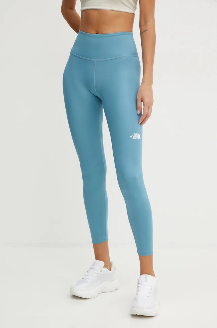 The North Face legginsy sportowe Flex damskie kolor turkusowy gładkie NF0A87JQ1OM1