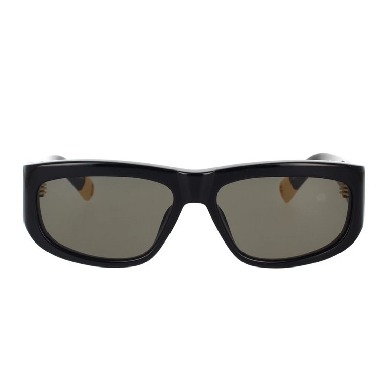 Okulary przeciwsłoneczne w stylu pilot z ciemnoszarymi soczewkami Jacquemus