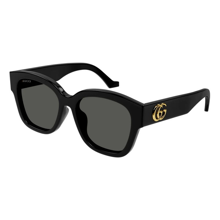 Owalne Czarne Okulary przeciwsłoneczne Gucci