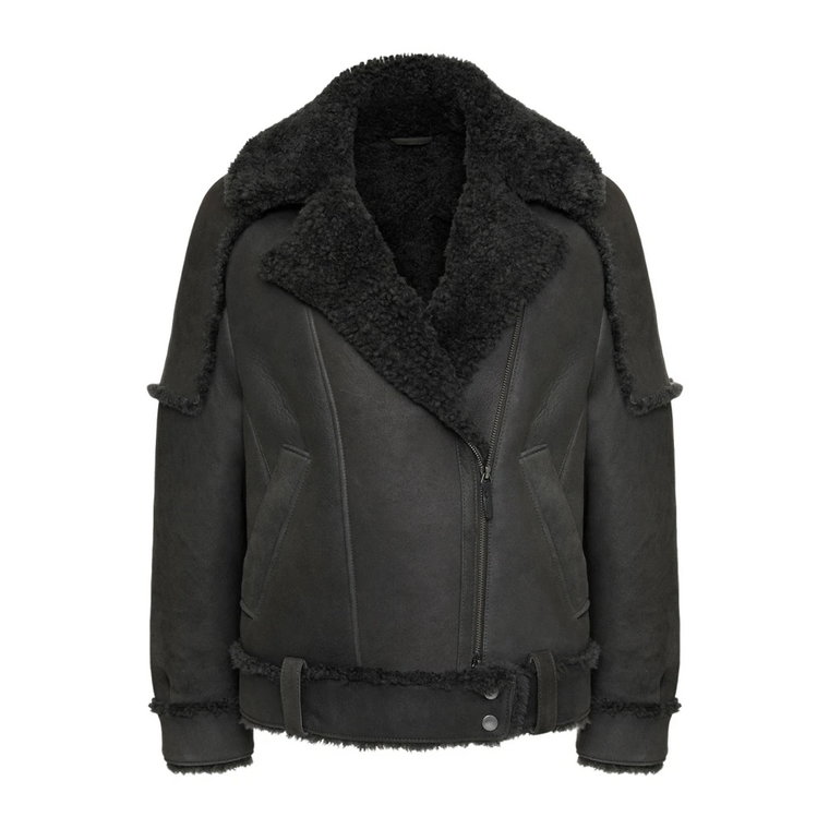 Dakota - Anthracite Shearling Jacket Vespucci by VSP