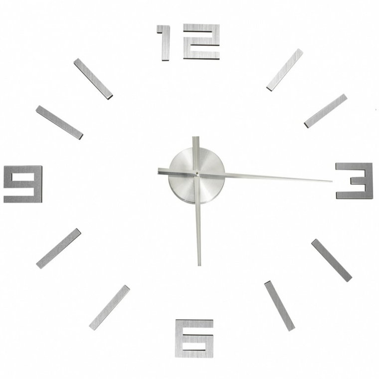 Zegar ścienny 3D, nowoczesny design, srebrny, 100 cm, XXL kod: V-325158