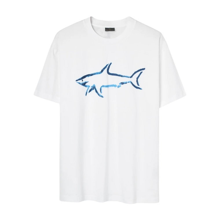 Biała Koszulka z Nadrukiem Paul & Shark