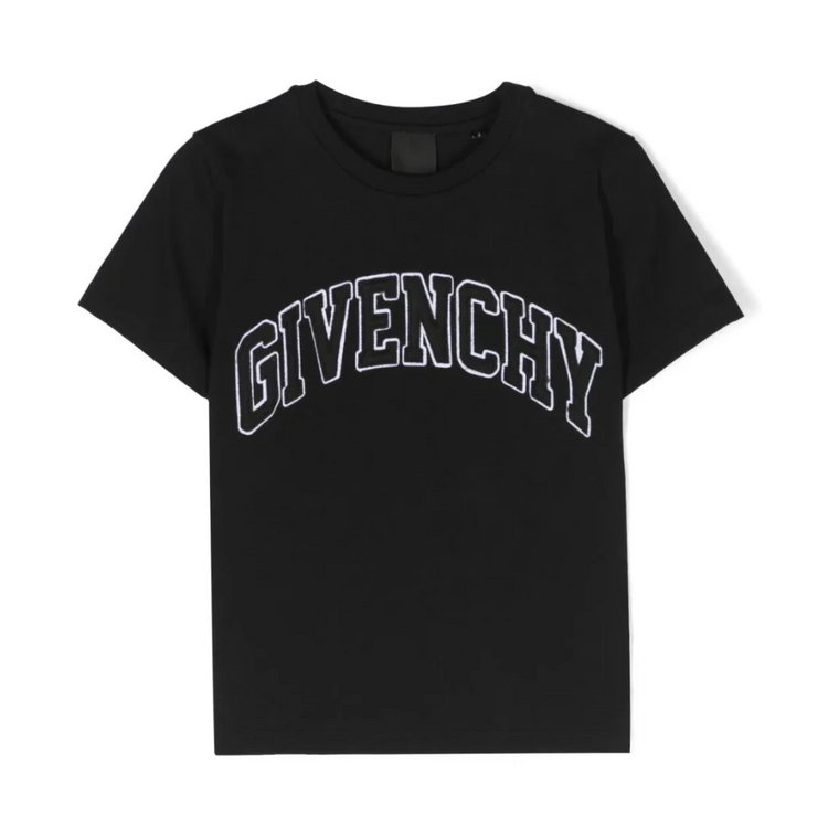 Czarna koszulka z logo z organicznej bawełny dla chłopców Givenchy