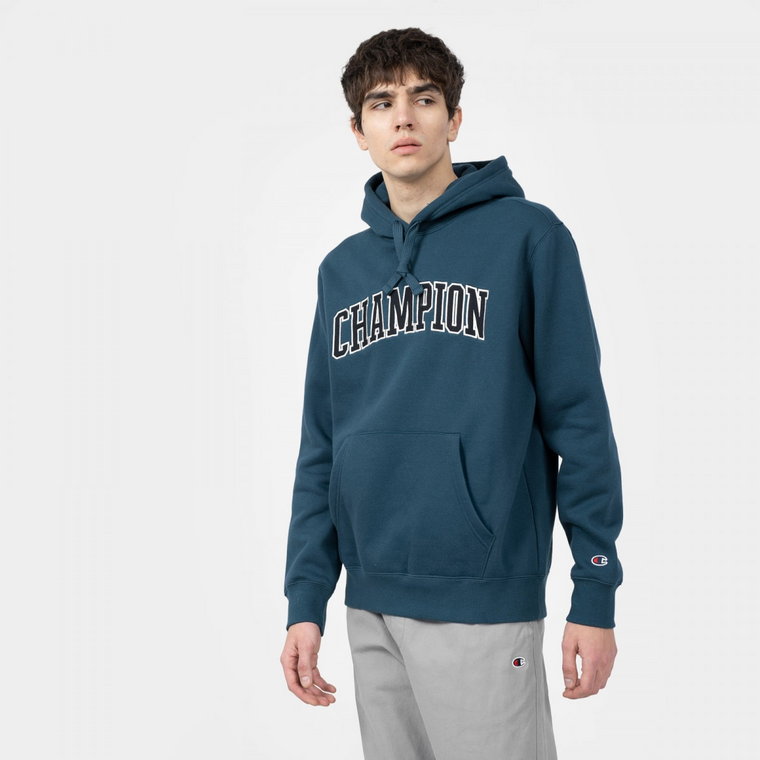 Męska bluza dresowa nierozpinana z kapturem CHAMPION Hooded Sweatshirt - granatowa