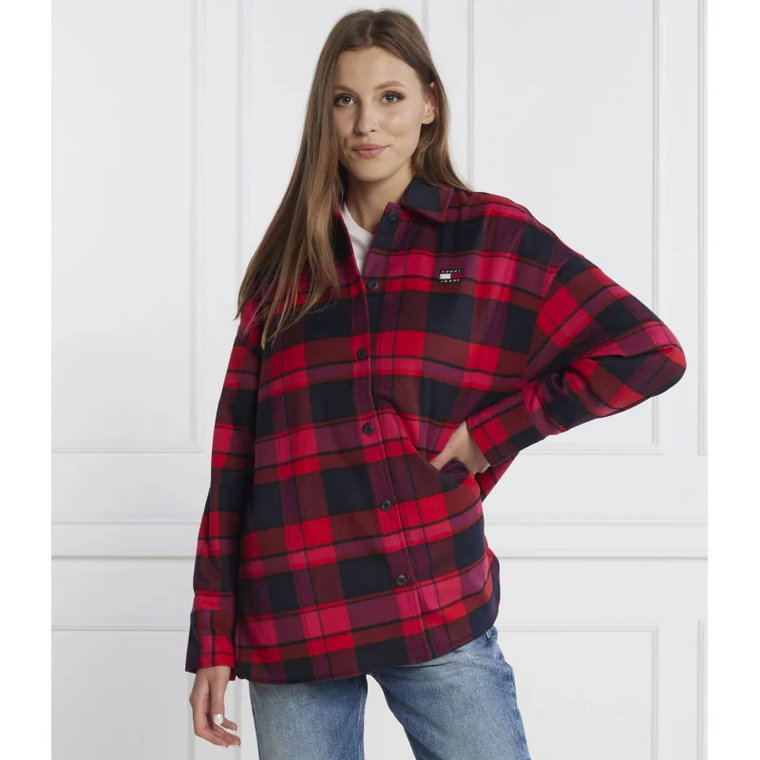 Tommy Jeans Koszula CHECK OVERSHIRT | Oversize fit