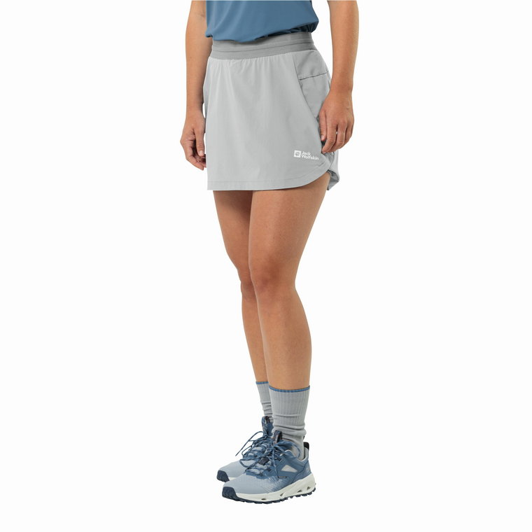 Damskie spódnico-spodenki Jack Wolfskin PRELIGHT CHILL SKORT W cool grey - XS