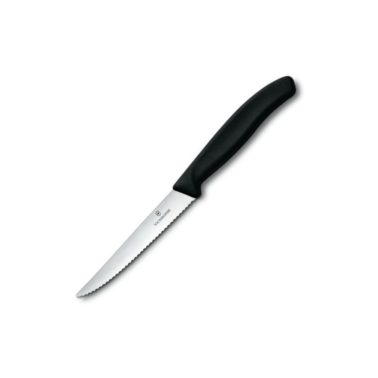 VICTORINOX - Nóż do steków, ząbkowany 11 cm - czarny kod: 6.7233.20