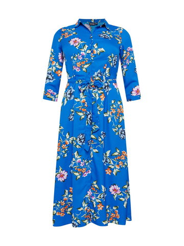 PIECES Curve Sukienka koszulowa 'ADNANA'  niebieski / mieszane kolory