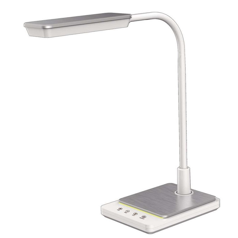 Biurkowa LAMPA stołowa K-BL1027 biały Kaja stojąca LAMPKA metalowa LED 8W 3000 - 6000K biała