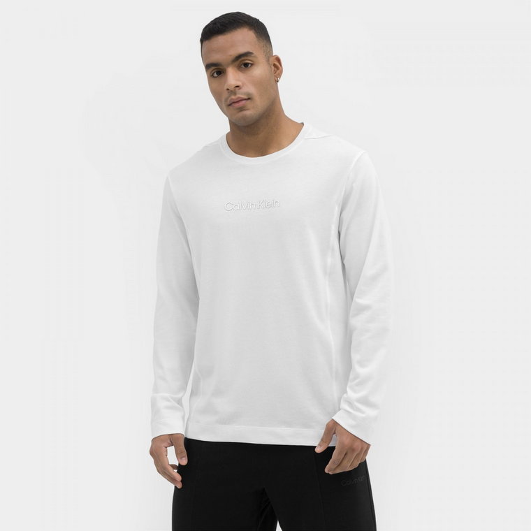 Męski longsleeve treningowy CALVIN KLEIN MEN 00GMS3K200 - biały