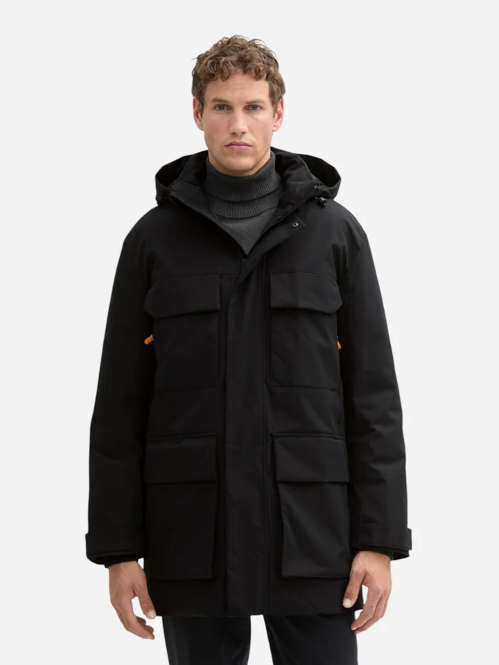 Kurtka parka męska zimowa Tom Tailor 1042268 M Czarna