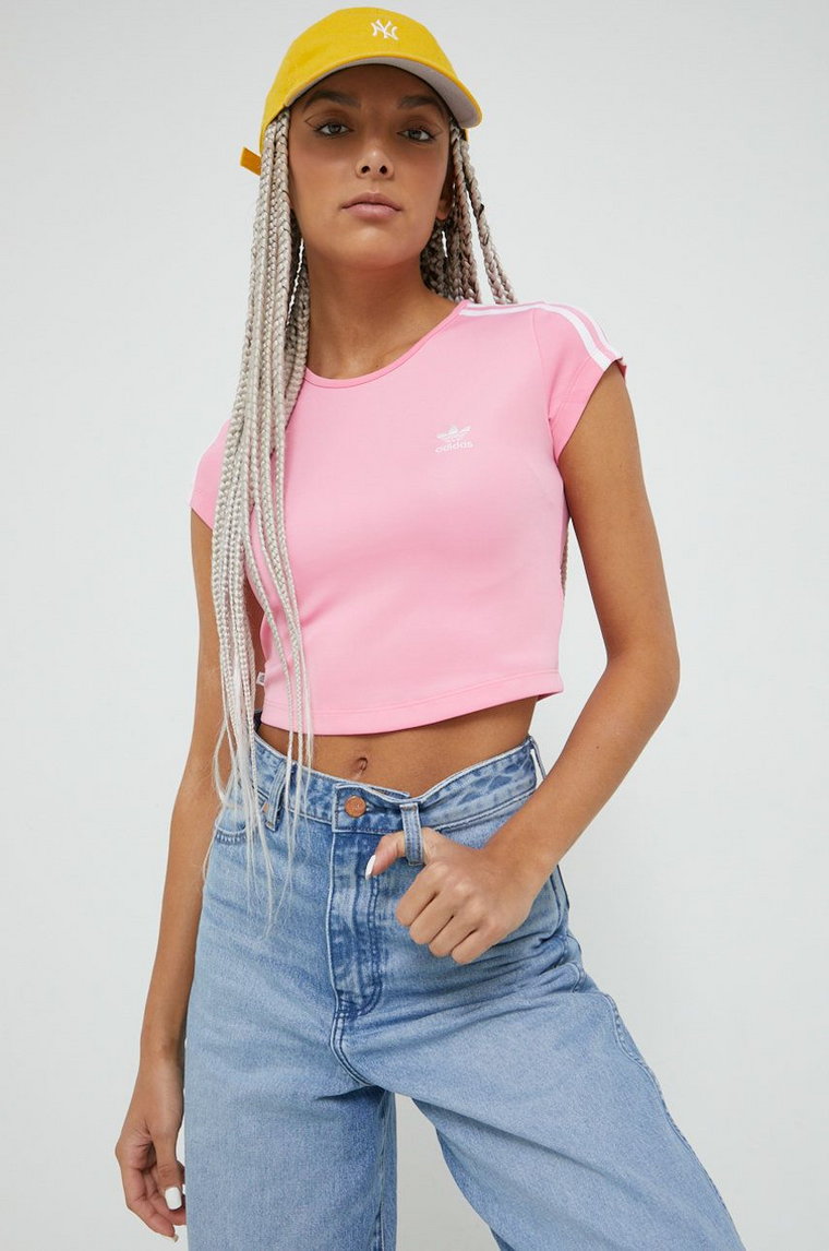 adidas Originals t-shirt damski kolor różowy