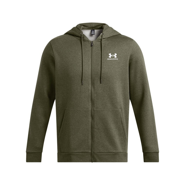 Męska bluza dresowa rozpinana z kapturem Under Armour UA Essential Fleece Fz Hood - oliwkowa/khaki