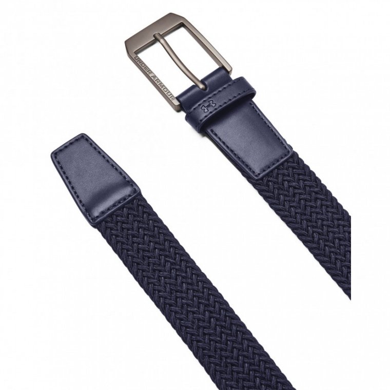 Męski pasek Under Armour M Braided Golf Belt - granatowy