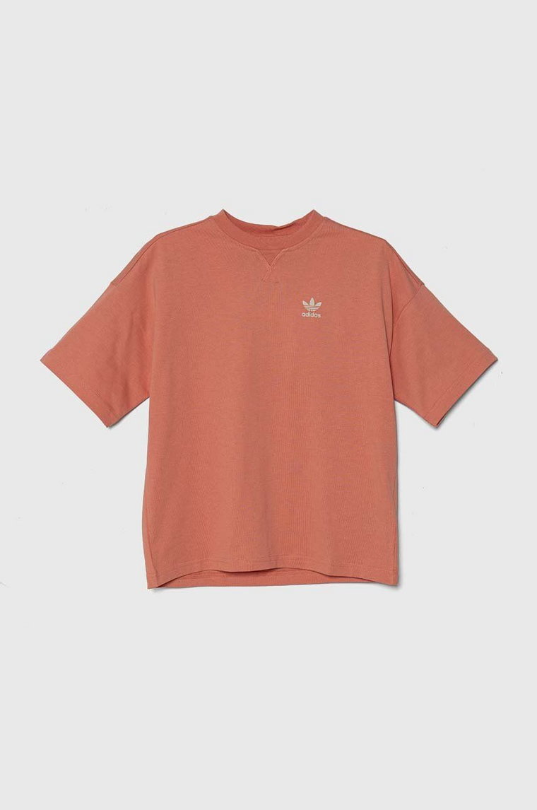 adidas Originals t-shirt bawełniany dziecięcy kolor pomarańczowy