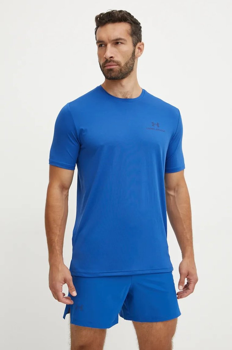 Under Armour t-shirt treningowy Rush Energy kolor granatowy gładki