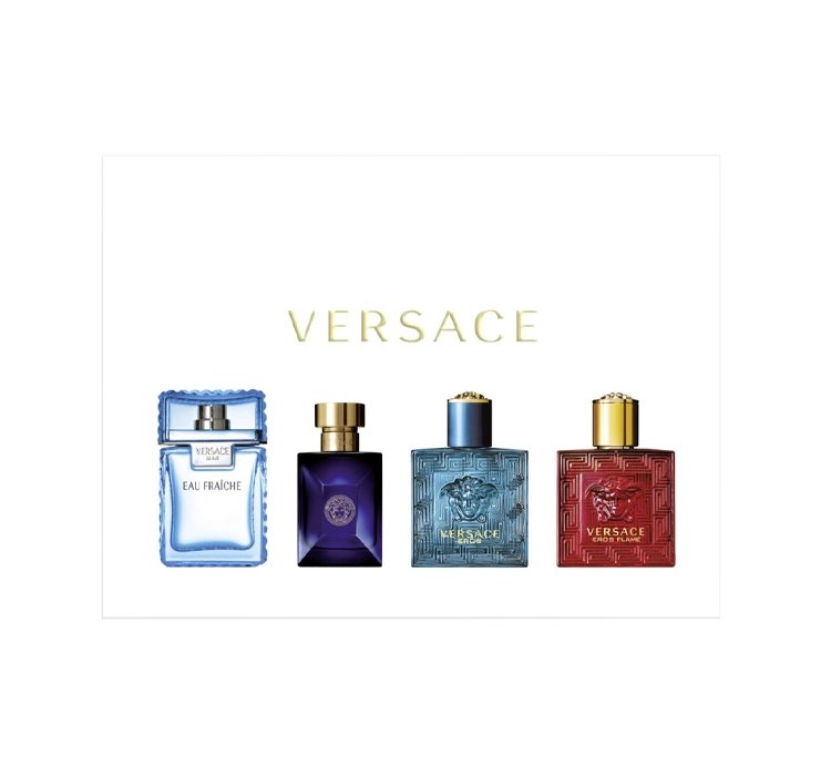 VERSACE MINIATURES MEN'S COLLECTION WODA TOALETOWA 3 X 5ML + WODA PERFUMOWANA 5ML